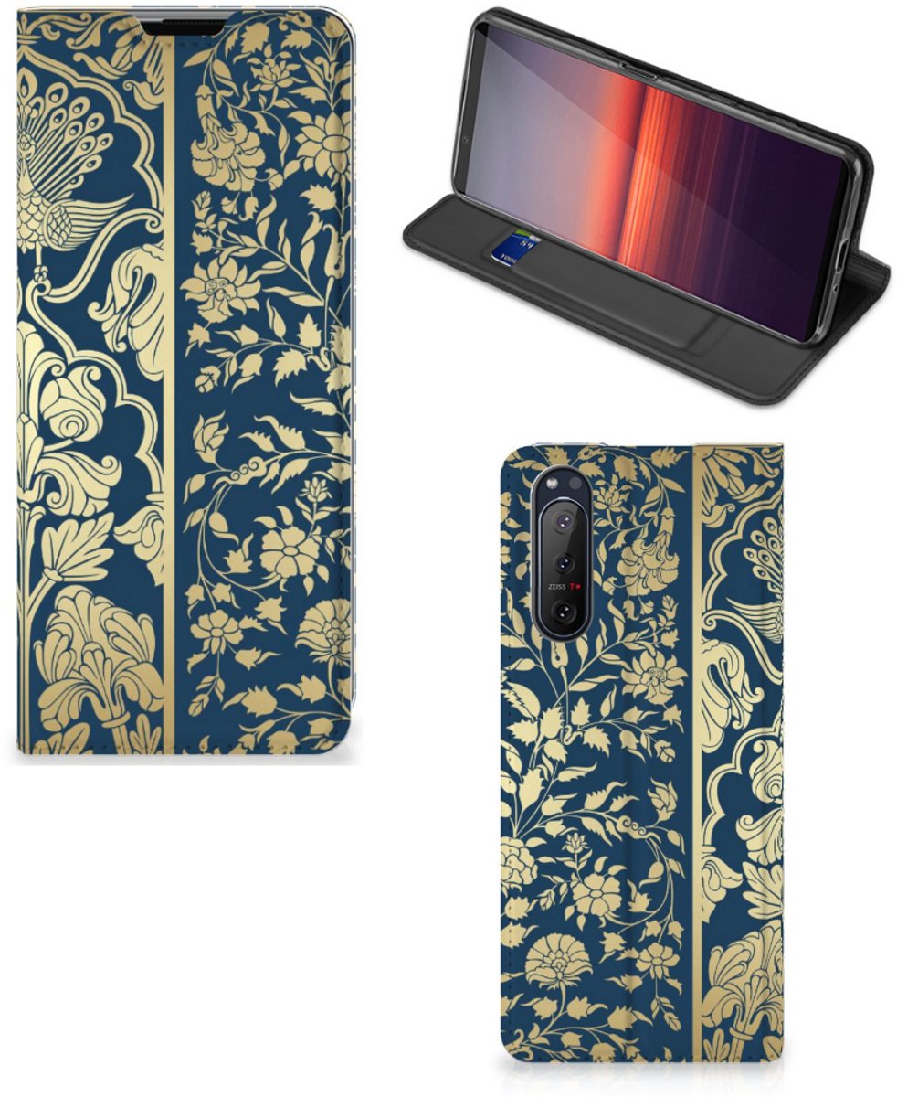 Sony Xperia 5 II Smart Cover Beige Flowers