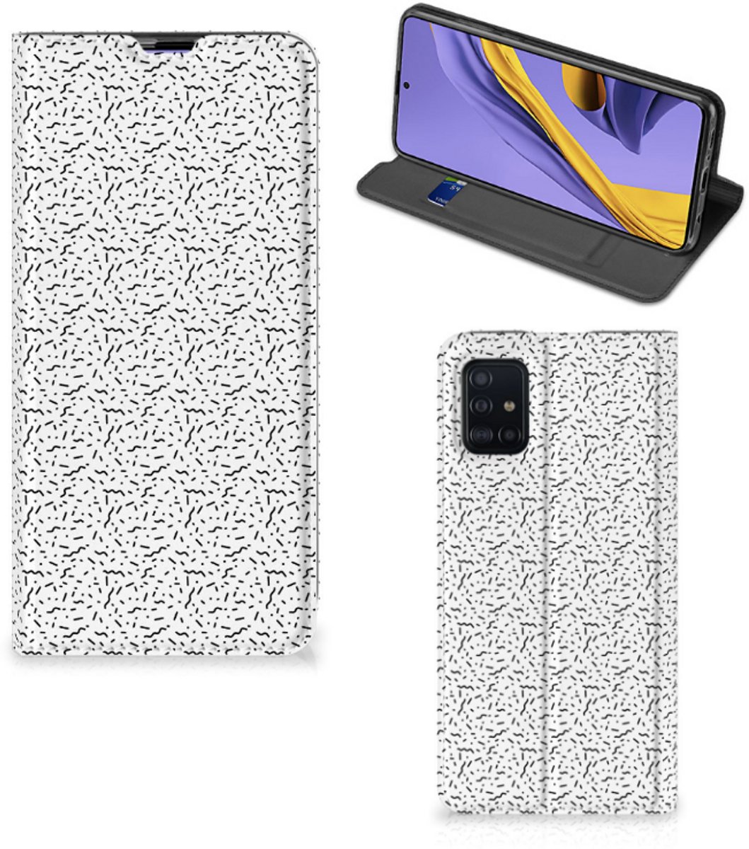 Samsung Galaxy A51 Hoesje met Magneet Stripes Dots