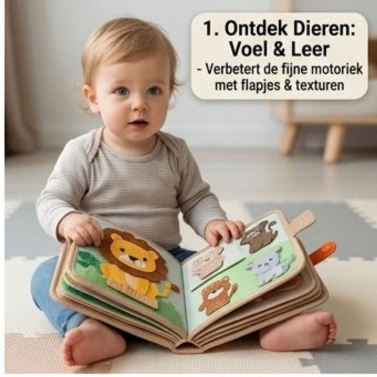 Montessori Activiteitenboekje Giraffe - Sensorisch Speelgoed - Extra Dik - Busy Board - Educatief Speelgoed - Montessori - Speelgoed - Inclusief Tas - Leeftijd 2 tot 7 Jaar — afbeelding 18