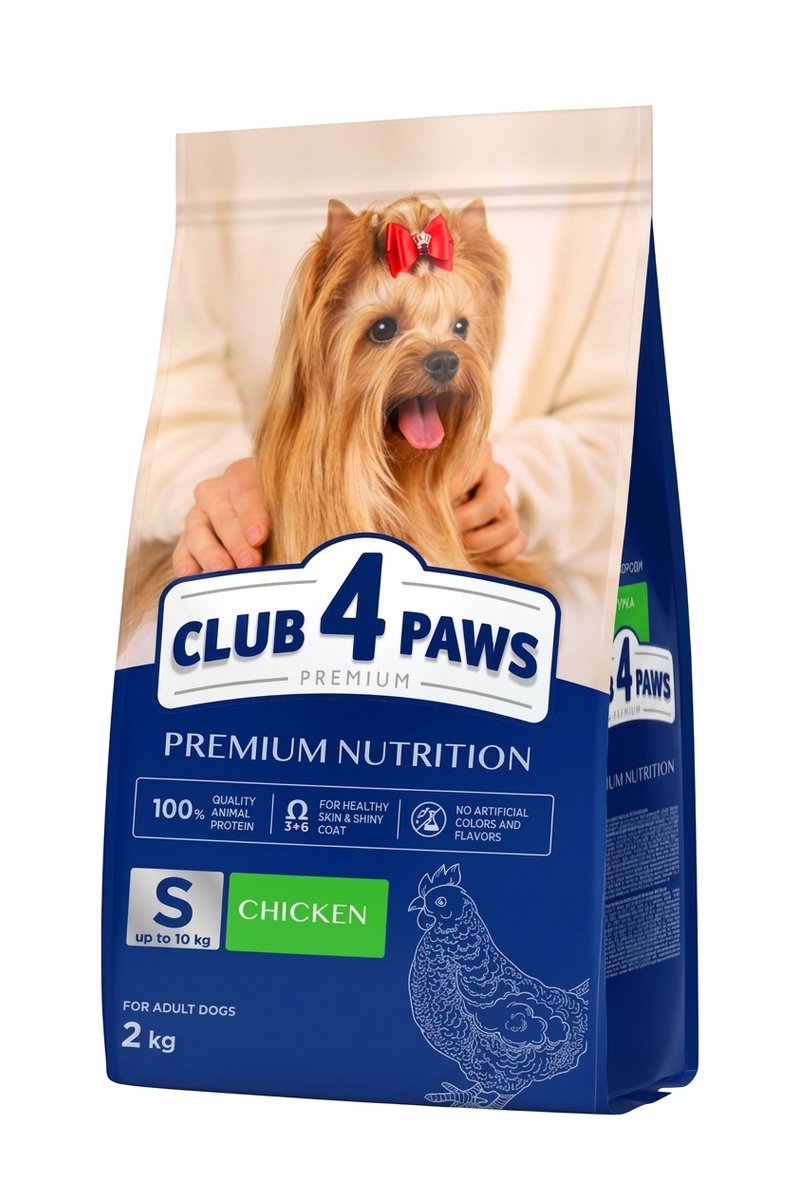Club 4 Paws CLUB 4 PAWS Volwassen hond Droogvoer Kip 2kg