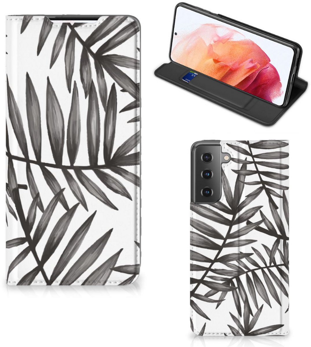 Samsung Galaxy S21 Smart Cover Leaves Grey