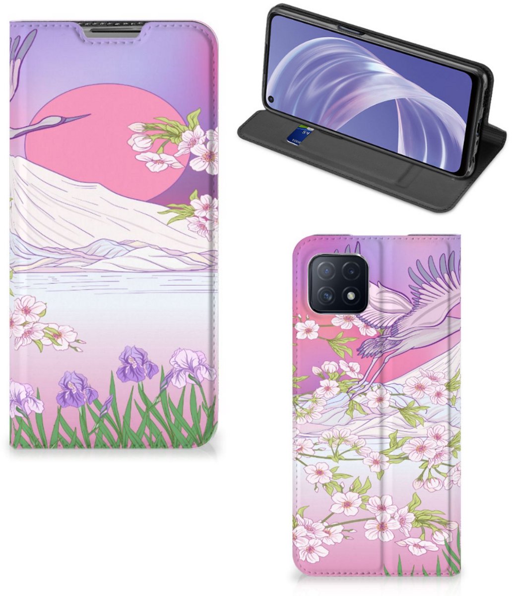 Book Case voor OPPO A73 5G Hoesje maken Bird Flying