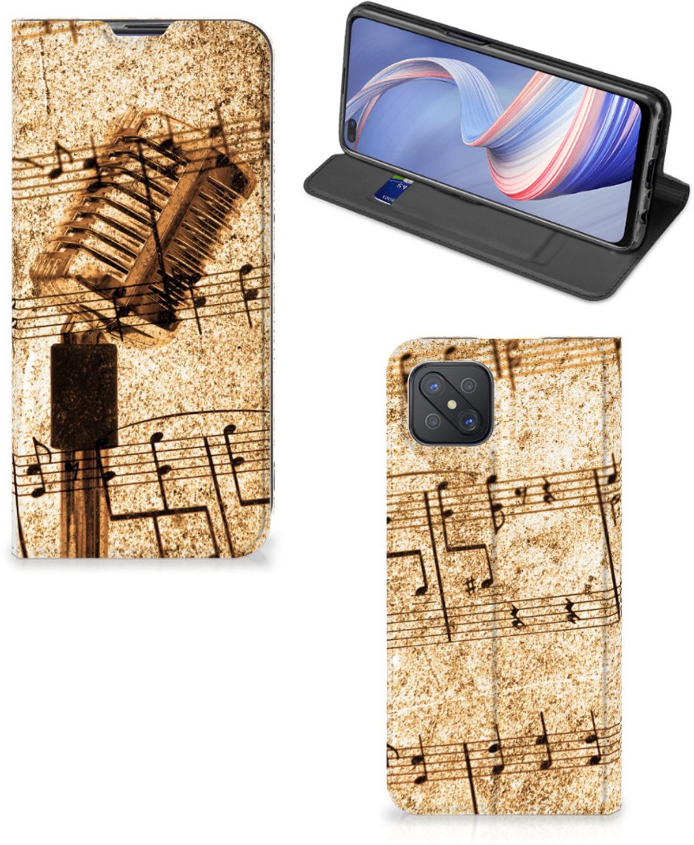 Book Case voor OPPO Reno4 Z 5G Stand Case Bladmuziek