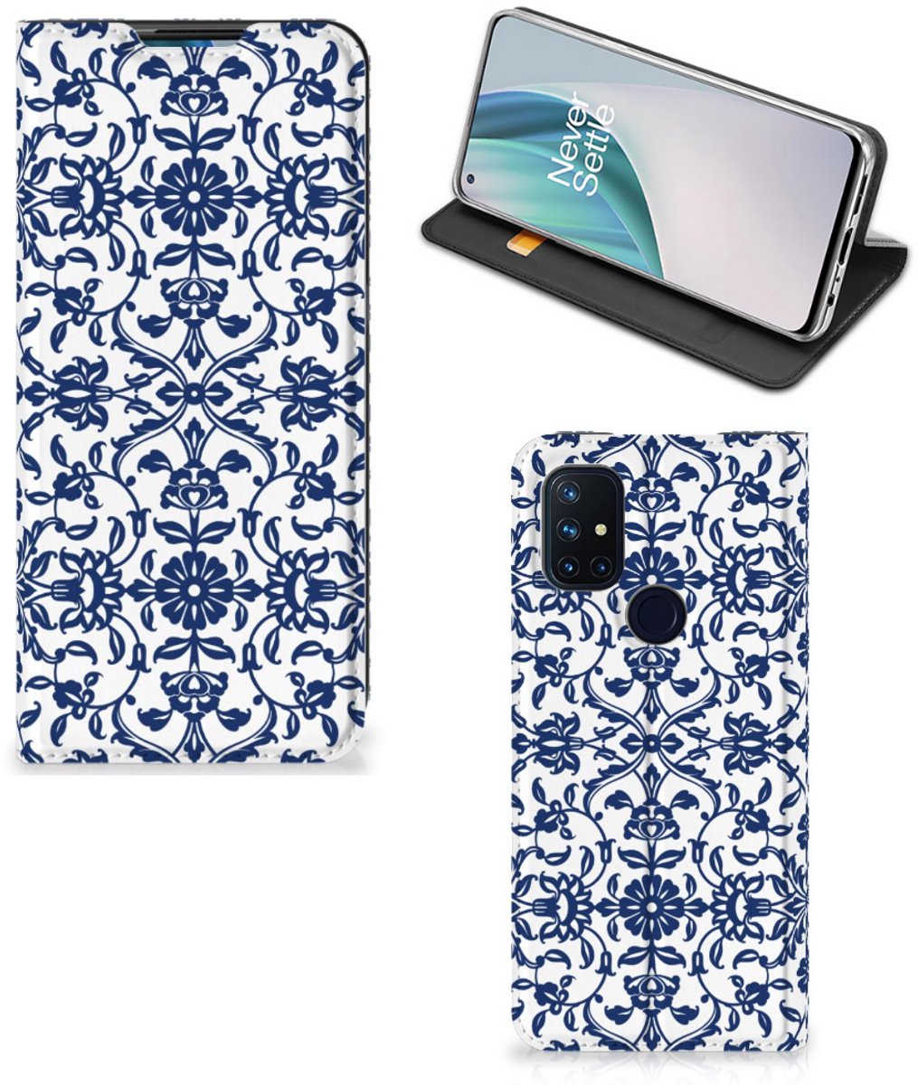 OnePlus Nord N10 5G Smart Cover Flower Blue