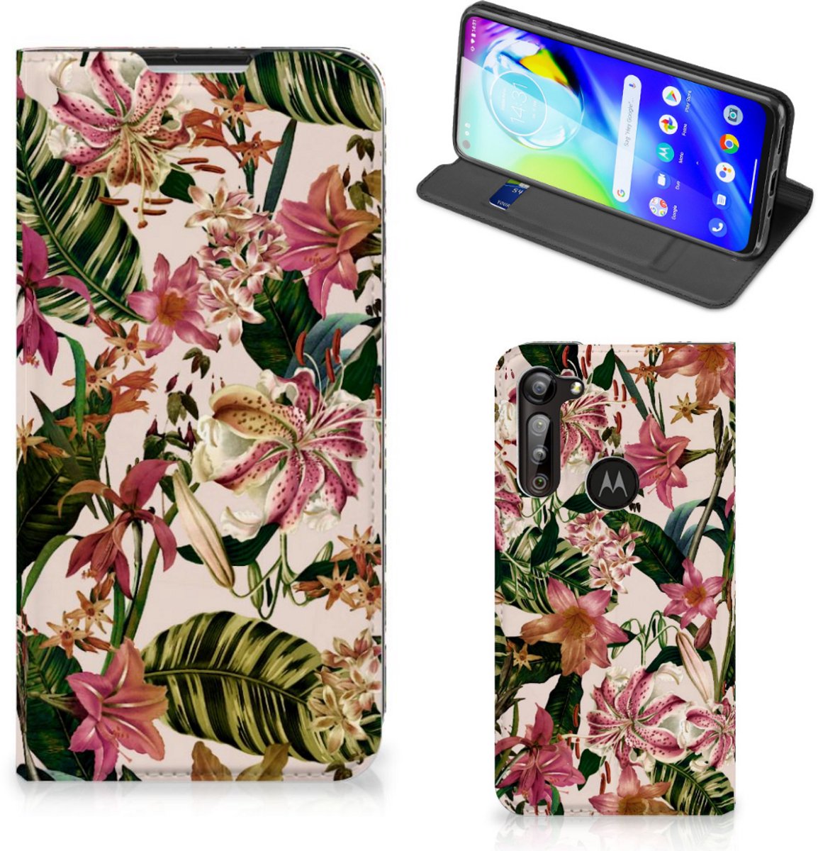 Motorola Moto G8 Power Smart Cover Flowers