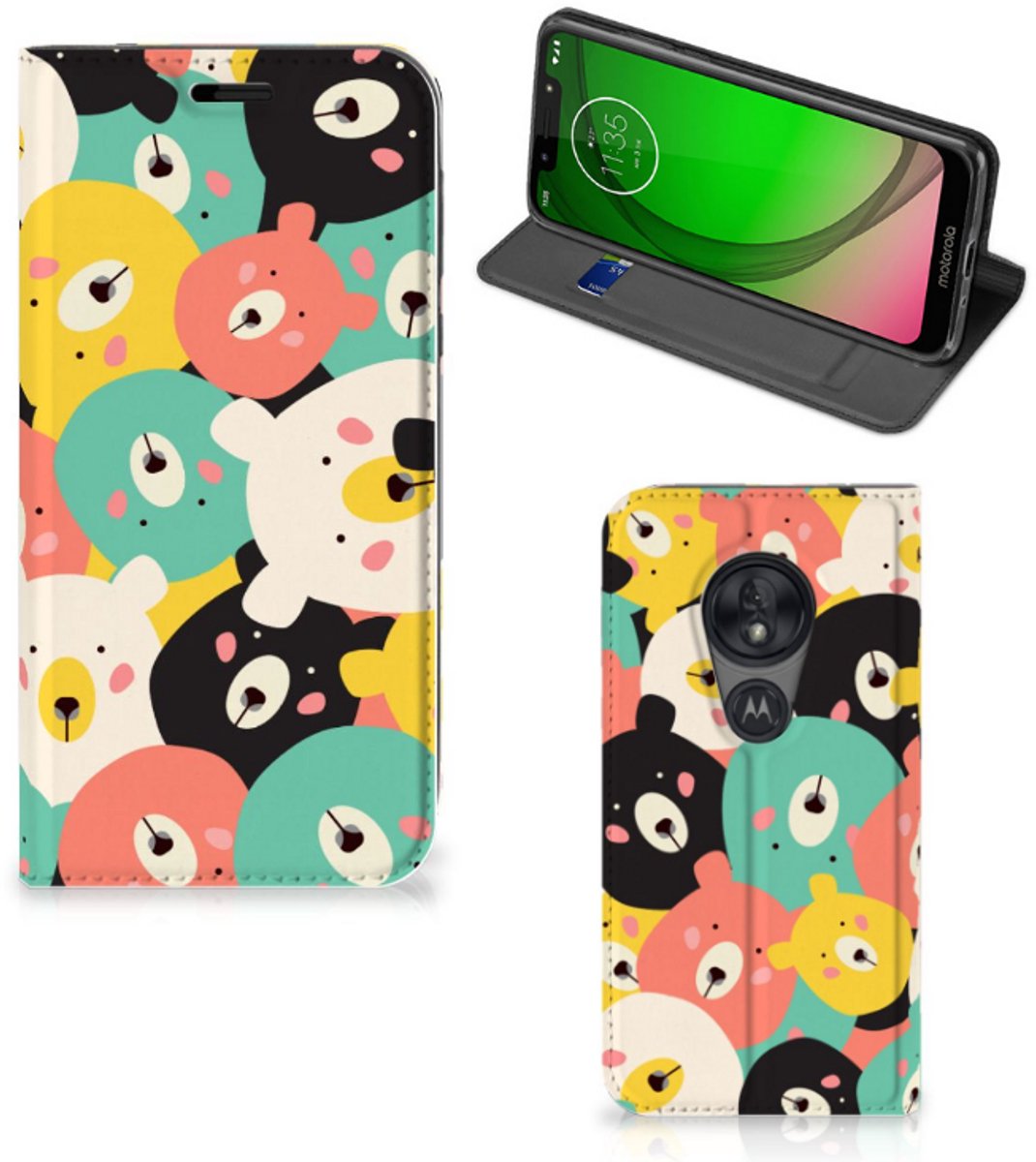 Motorola Moto G7 Play Magnet Case Bears