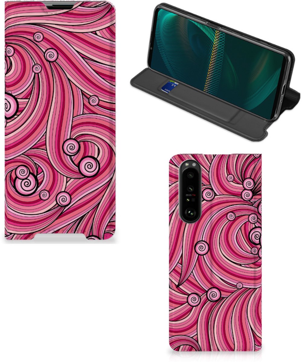 Sony Xperia 5 III Bookcase Swirl Pink