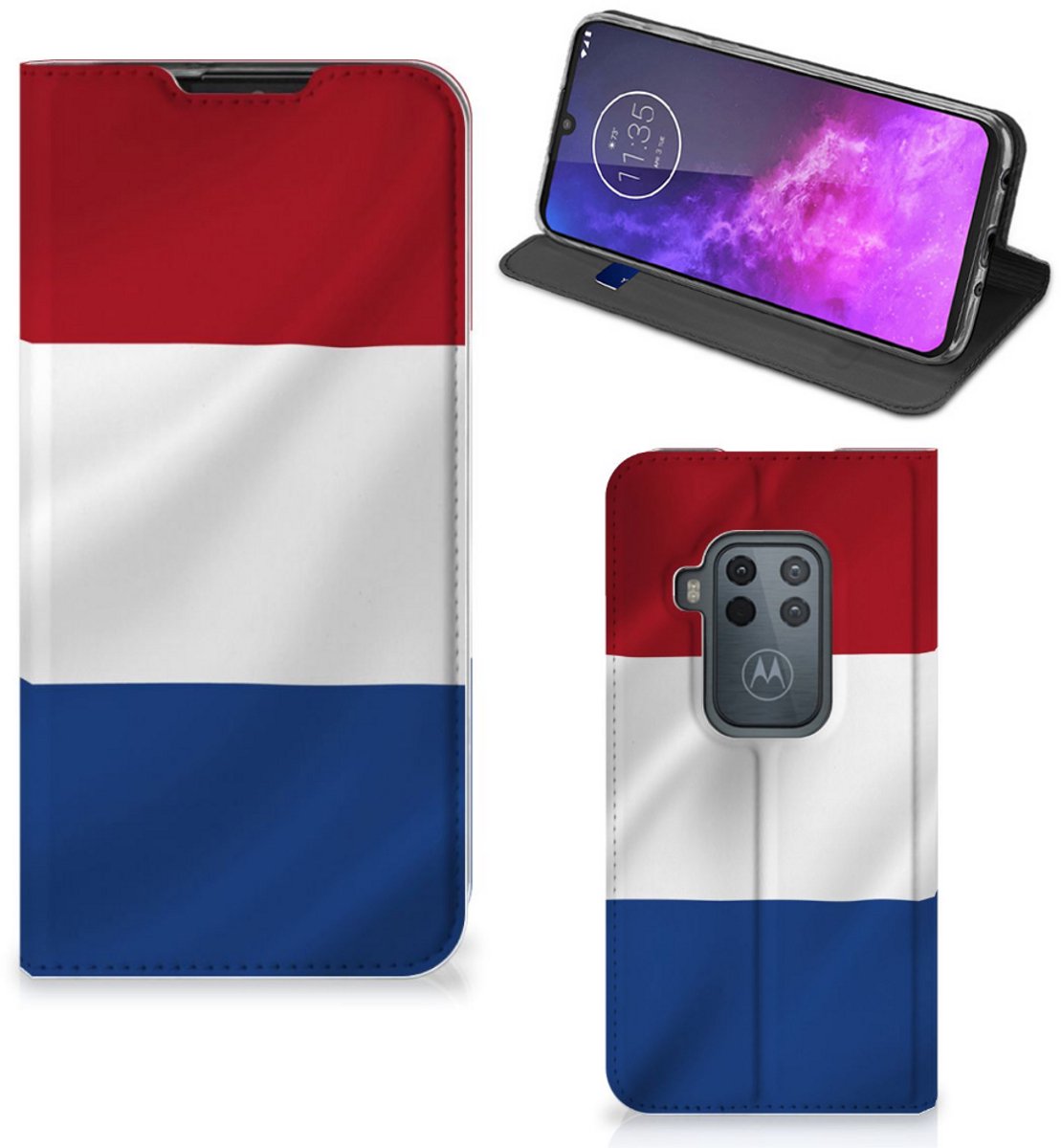 Motorola One Zoom Standcase Nederlandse Vlag