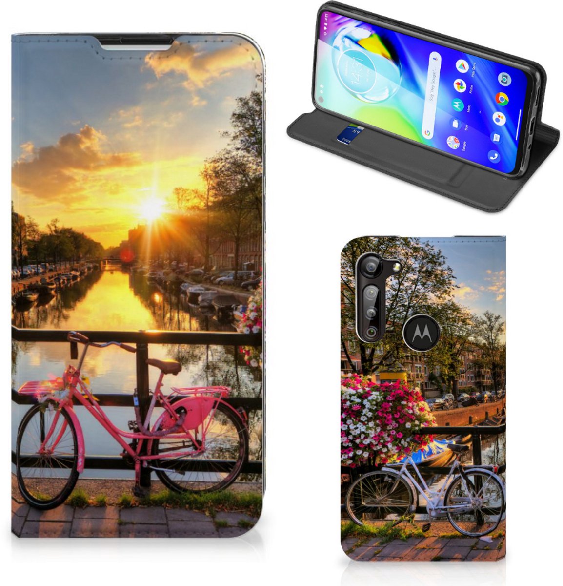 Motorola Moto G8 Power Book Cover Amsterdamse Grachten