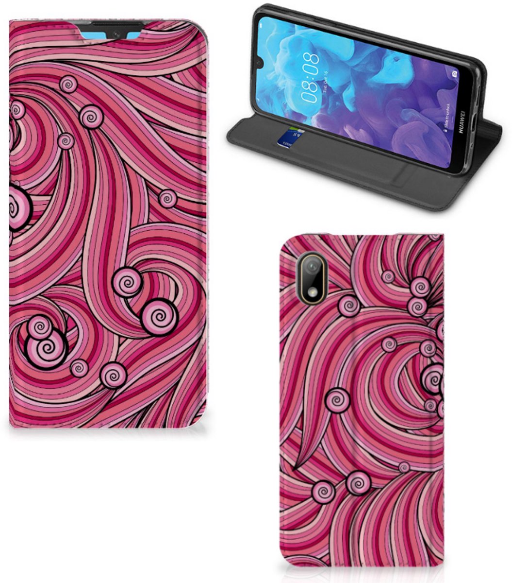 Huawei Y5 (2019) Bookcase Swirl Pink