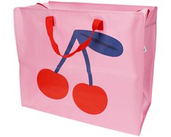Rex London Jumbo Opbergtas Cherry – XXL Verhuistas met Rits – Grote Opbergzak voor Was, Beddengoed & Opslag
