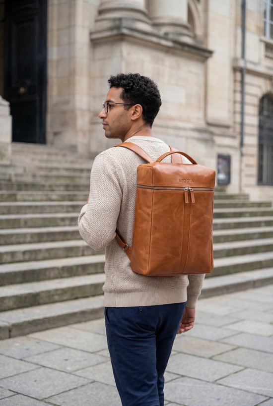STILORD 'Coryo' Leren Laptop Rugtas 17 inch | Groot & Stylish