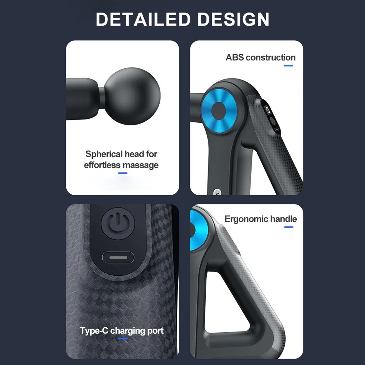 Cellista Massage Gun Mini - Fasciapistool - Spiermassage Apparaat - Percussie Massage - 9 Snelheden - 1500mAh Oplaadbaar - Zwart
