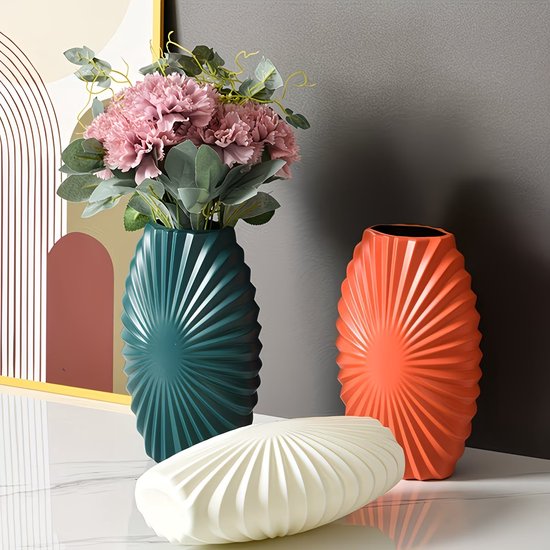 1 stuk extra grote zonnebloemvaas, decoratie voor thuis en kantoor, vaas in Scandinavische stijl voor moderne bloemstukken,blauw
