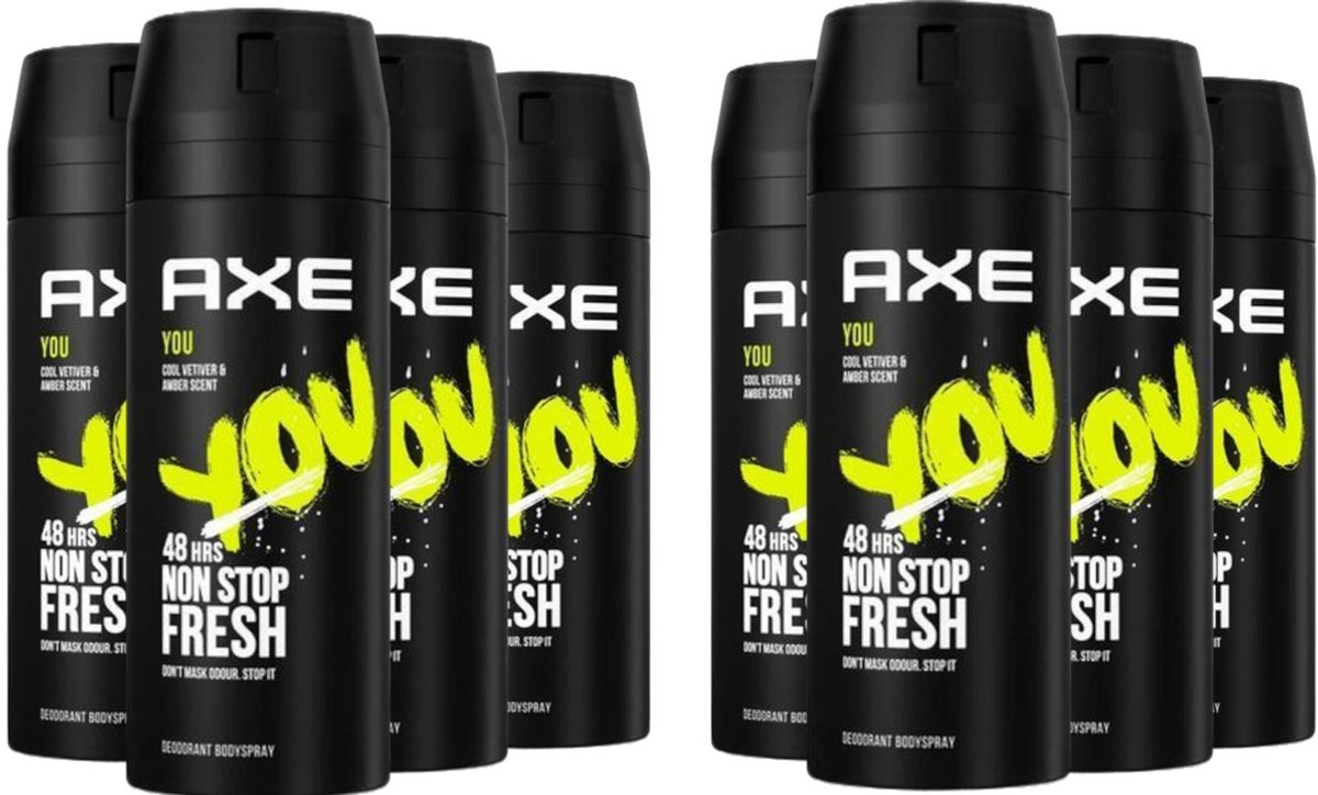 Axe Deo Spray You 8 x 150 ml Voordeelverpakking