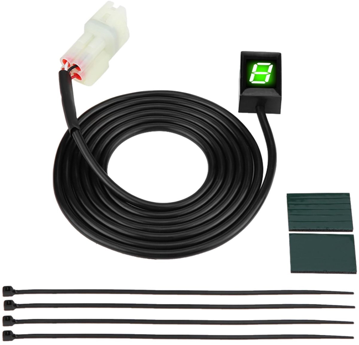 Allecto - Motorfiets Gear Display - Waterdicht - LED Indicator - ECU Plug Houder - 6 Speed - Digitaal Gear Indicator - Kawasaki - Geschikt voor Mot...