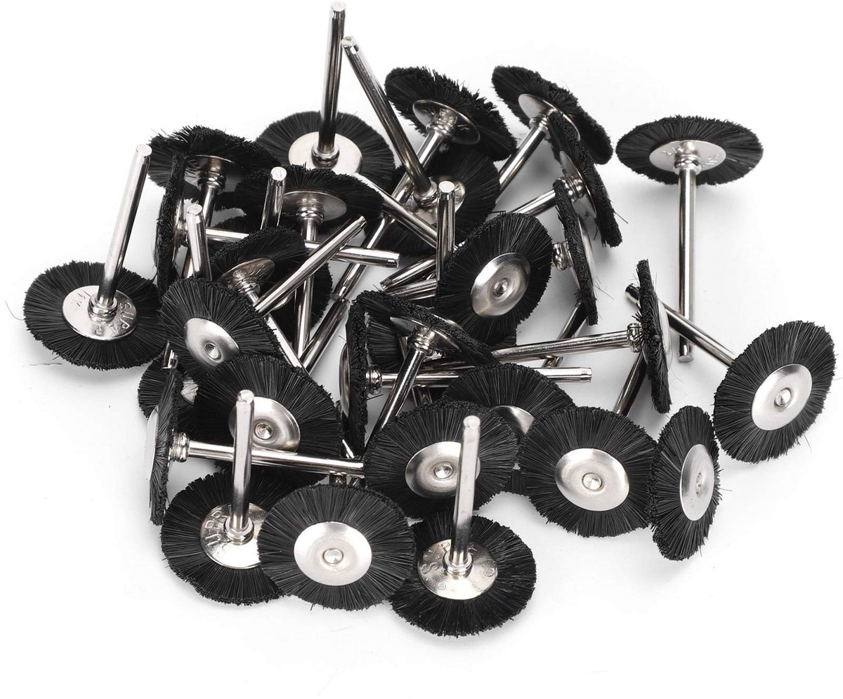 Dailygoods- Draadborstel Set 30 Stuks - Borstelset Boormachine - Borstelstrip - Roestvrij Staal - Messing - Geschikt voor Houten Polijsten