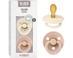 Bibs Colour Fopspeen - 6-18 mnd - 2-pack - Symmetrisch - Ivory/Blush
