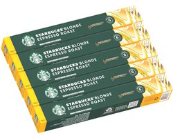 Starbucks Blonde Espresso Roast - Multipack - 50 (5x10) Koffiecups Compatibel met Nespresso Coffee Machine