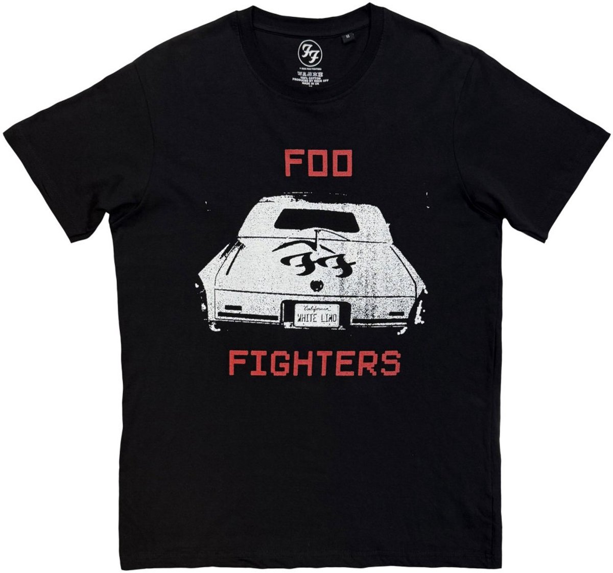 Foo Fighters - White Limo Heren Tshirt - 2XL - Zwart