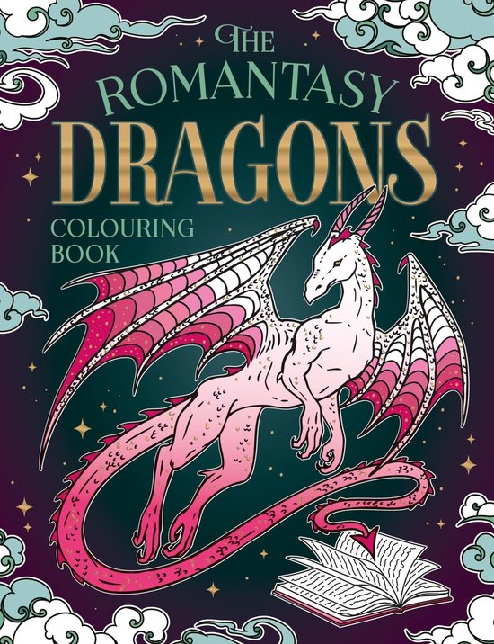 The Romantasy Dragons Colouring Book - cover