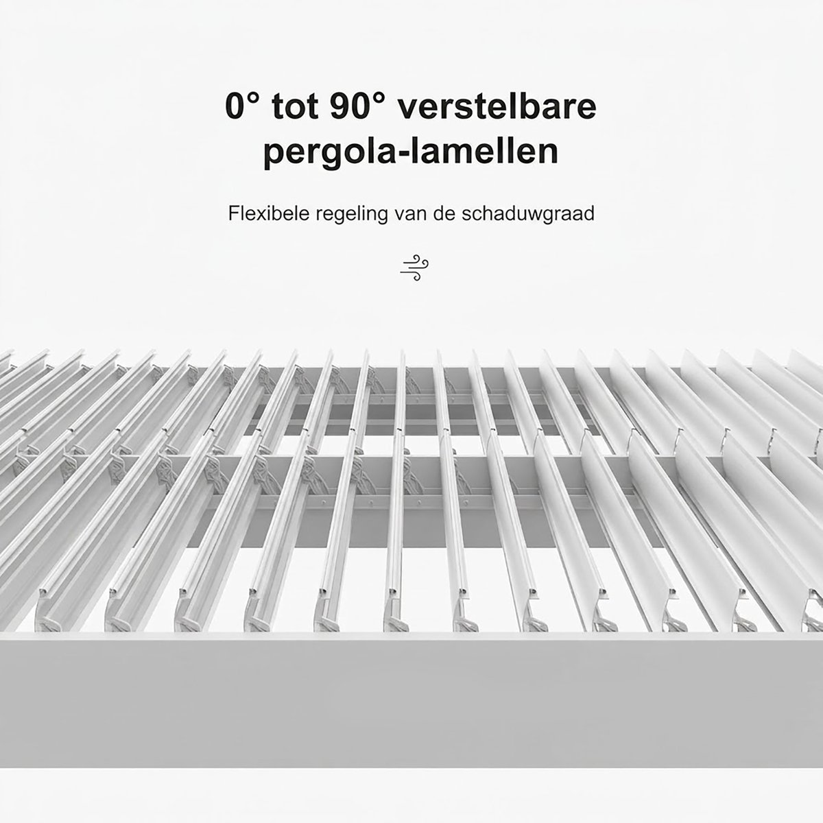 Purple Leaf Pergola avec toit à lames orientables et éclairage LED 4,25 x 3 m - blanc