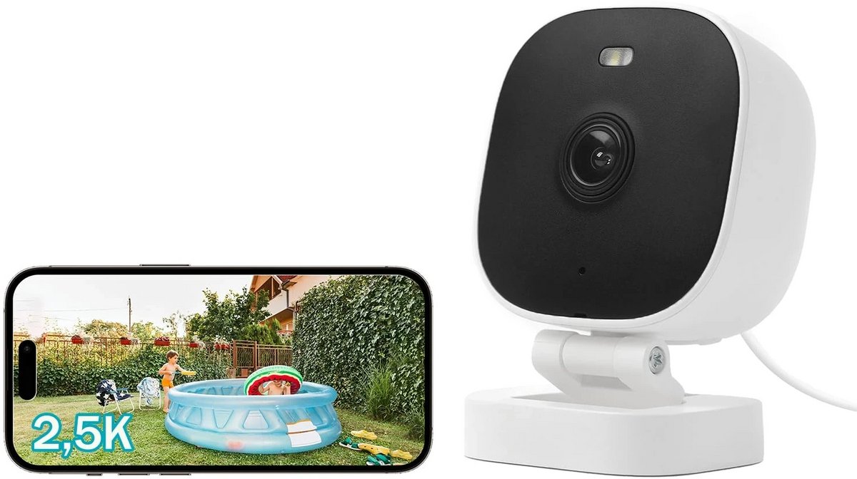 2K Bewakingscamera voor buiten, wifi-camera voor buitenbewaking, 360° PTZ-buitencamera met kleurennachtzicht, buitencamera voor PIR-bewegingsdetectie