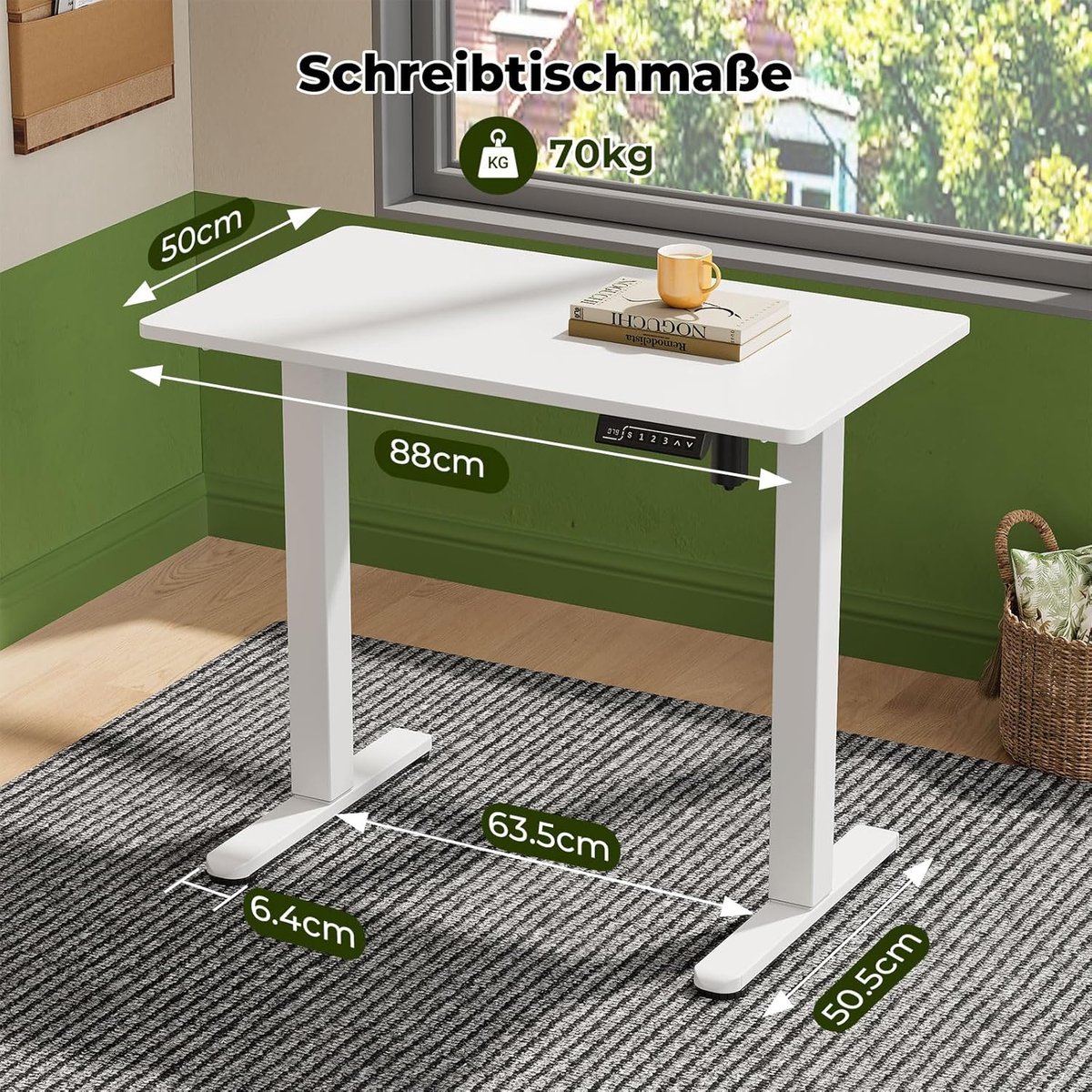 Mobili Bella FlexDesk Pro Elektrisch Zit-Sta Bureau 88 x 50 cm thumbnail 6