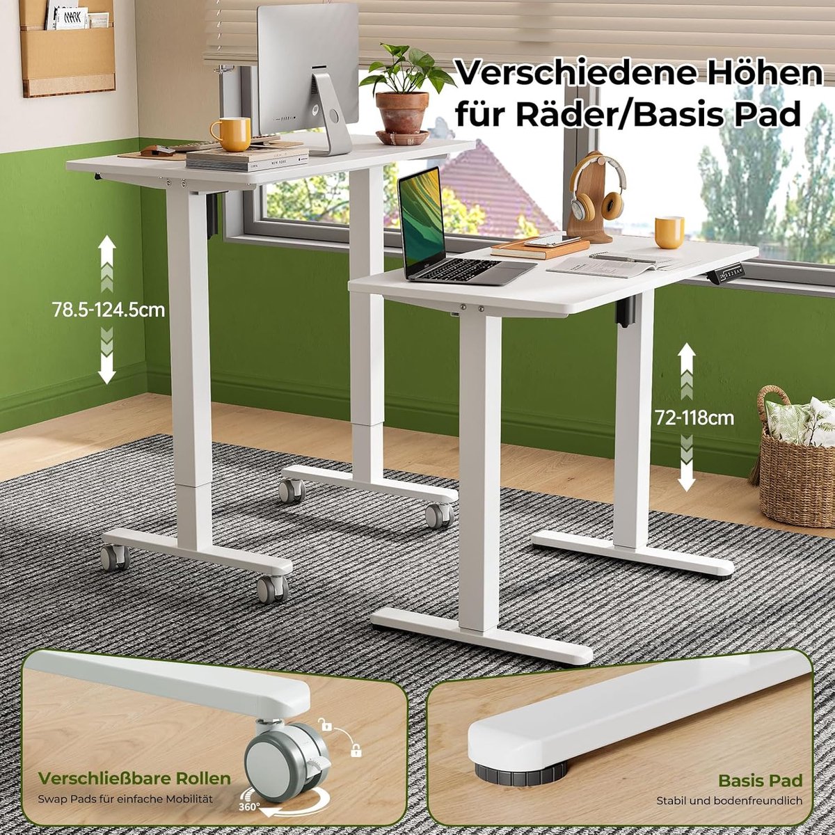 Mobili Bella FlexDesk Pro Elektrisch Zit-Sta Bureau 88 x 50 cm thumbnail 2
