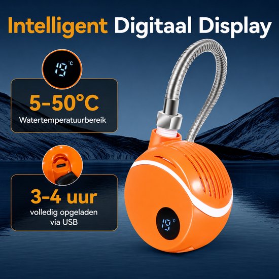 Draagbare Elektrische Camping Douche - Oplaadbaar via USB - Outdoor Douchekop - Waterproof - Staza — afbeelding 5