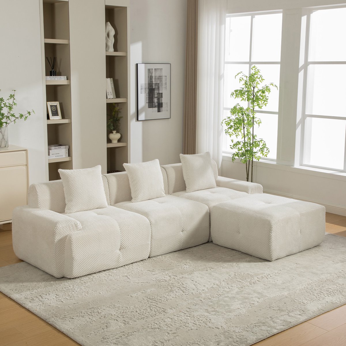STILVORA Modulaire Zitbank - Wolkzacht Comfort - Direct Klaar Voor Gebruik - Voor Woonkame