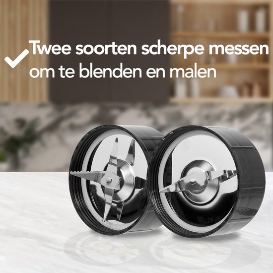 Keuken Blender - Smoothie Maker - Gezonde Dranken Maken - 14-delige Set - 1000ML Kan - Zwart — afbeelding 2