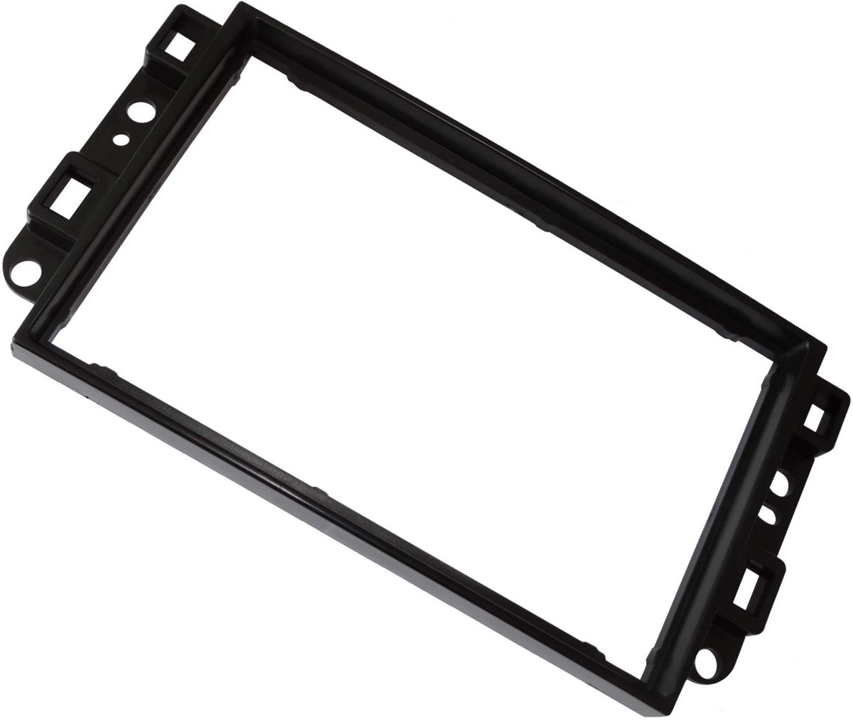 Dailygoods - Autoradio-adapter - ISO-radio montage - Zwart - 1 DIN 2DIN - Geschikt voor standaard autoradio's - Ideaal voor vervanging