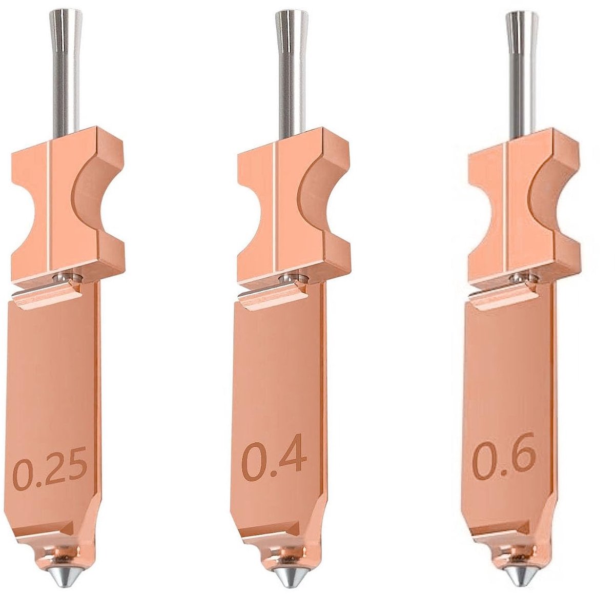Dailygoods- Hotend Kit Upgrade - 3D-printer - 0,25 mm/0,4 mm/0,6 mm Mondstukken - Gehard Staal - Eenvoudige Installatie - Compatibel met AD5X