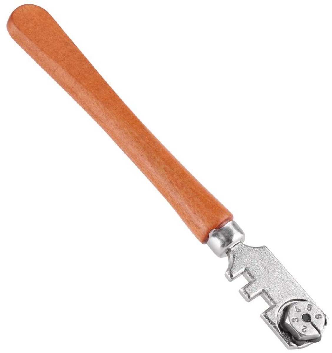Dailygoods- Glassnijder Professionele Kwaliteit - Glassnijder Flessen - Houten Handvat - 6 Hardmetalen Wielen - Snijden van Dikke Glasplaten - Snijlijn Nauwkeurig - Glas Snijder