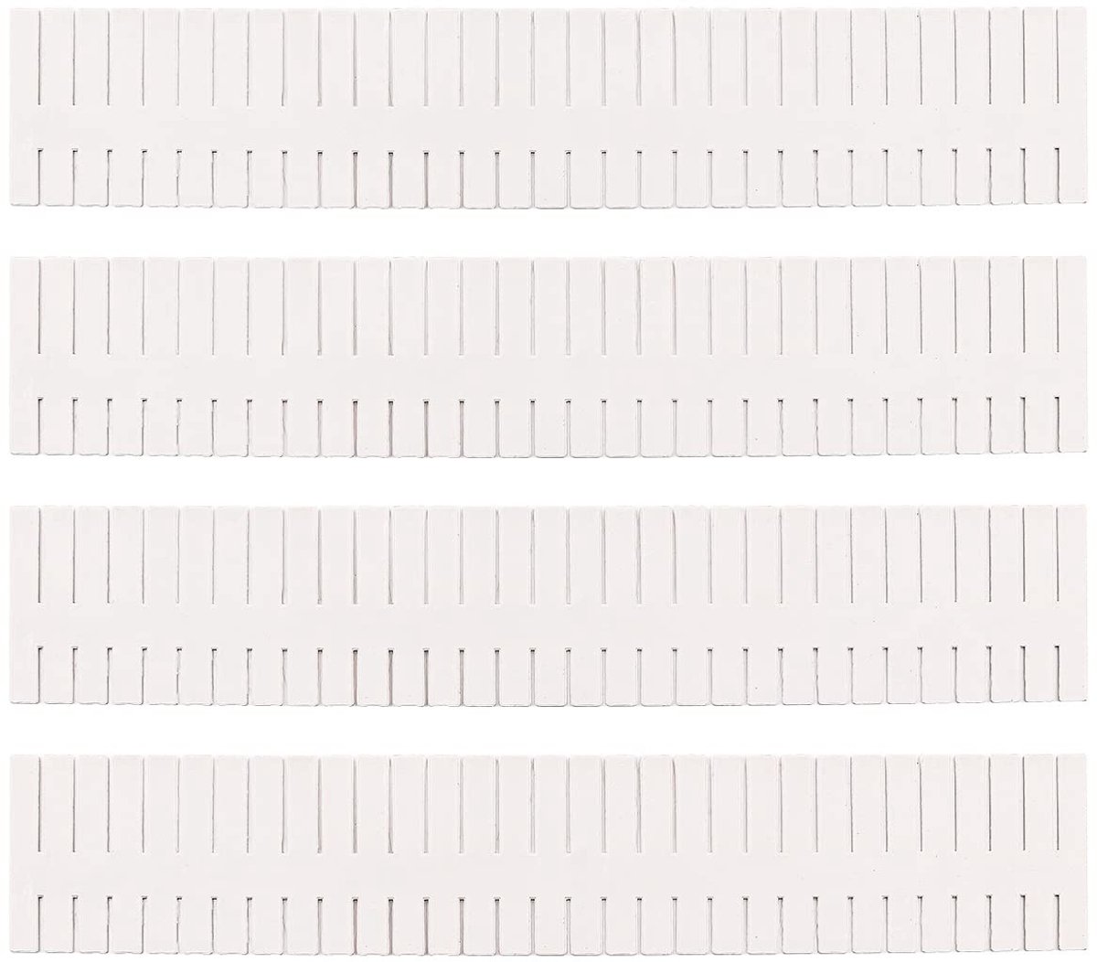 Dailygoods- Ladeverdelers 20 Stuks - Verstelbare Ladeverdeler - Organizer voor Ondergoed/Sokken - Plastic - Hoogwaardig PP-Kunststof - Eenvoudig te Installeren - Lade-organizer