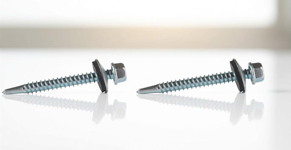 ElleMooi Zelftappende Schroeven 6,3x38mm - Gegalvaniseerd Stalen Zeskant Boorschroeven met Afdichtingsring - 100 Stuks