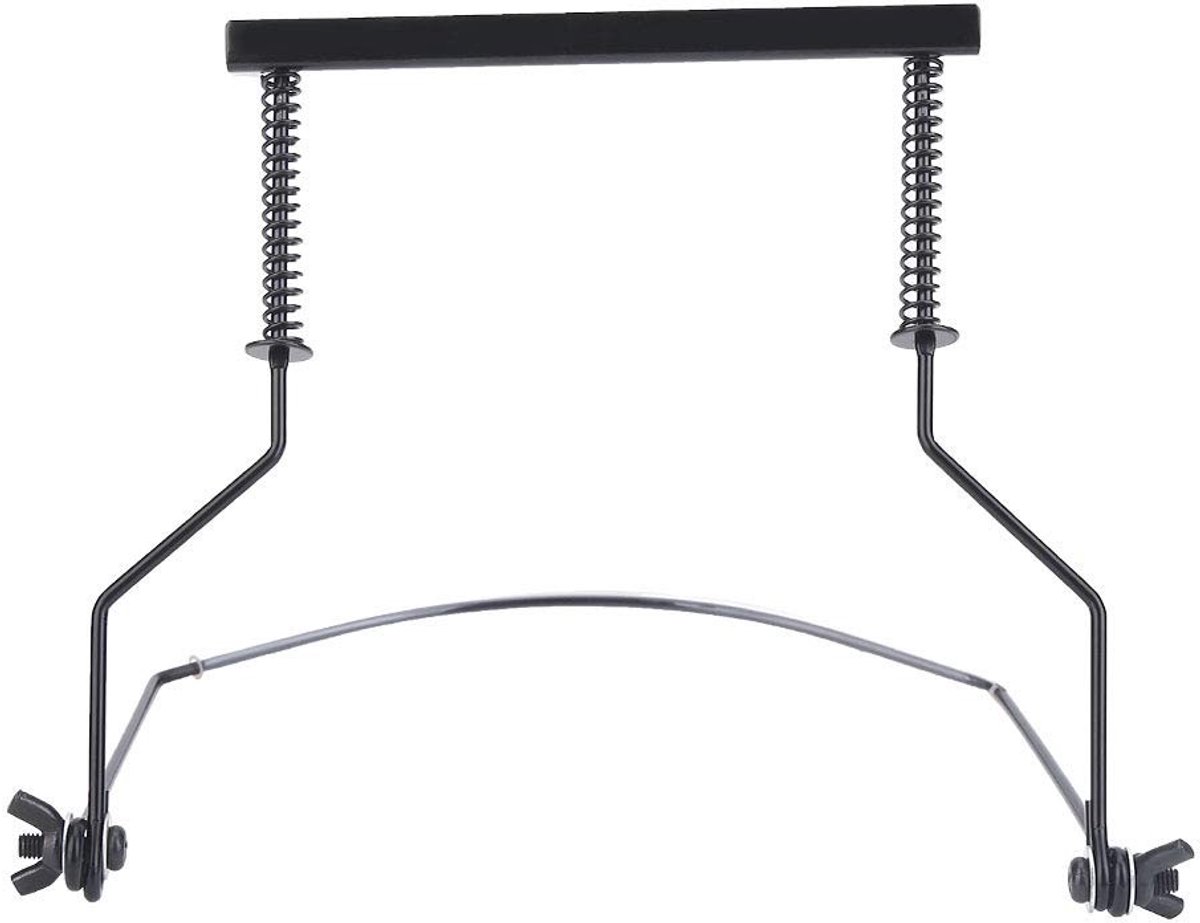 Dailygoods- Nekhouder Verstelbaar - Metalen Mondharmonica Houder - Antikras Rubberen Buizen - Geschikt voor 10 Gaten - Lichtgewicht en Comfortabel - Harmonicahouder