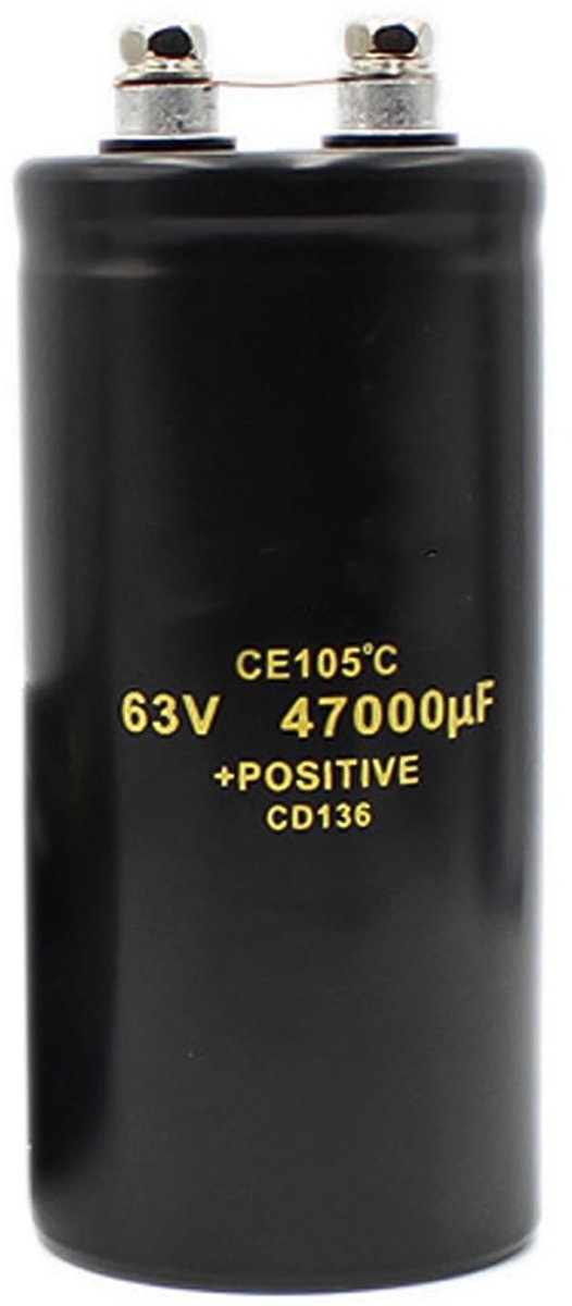 Dailygoods - 47000UF/63V Elektrolytische Condensator voor Vermogenssystemen