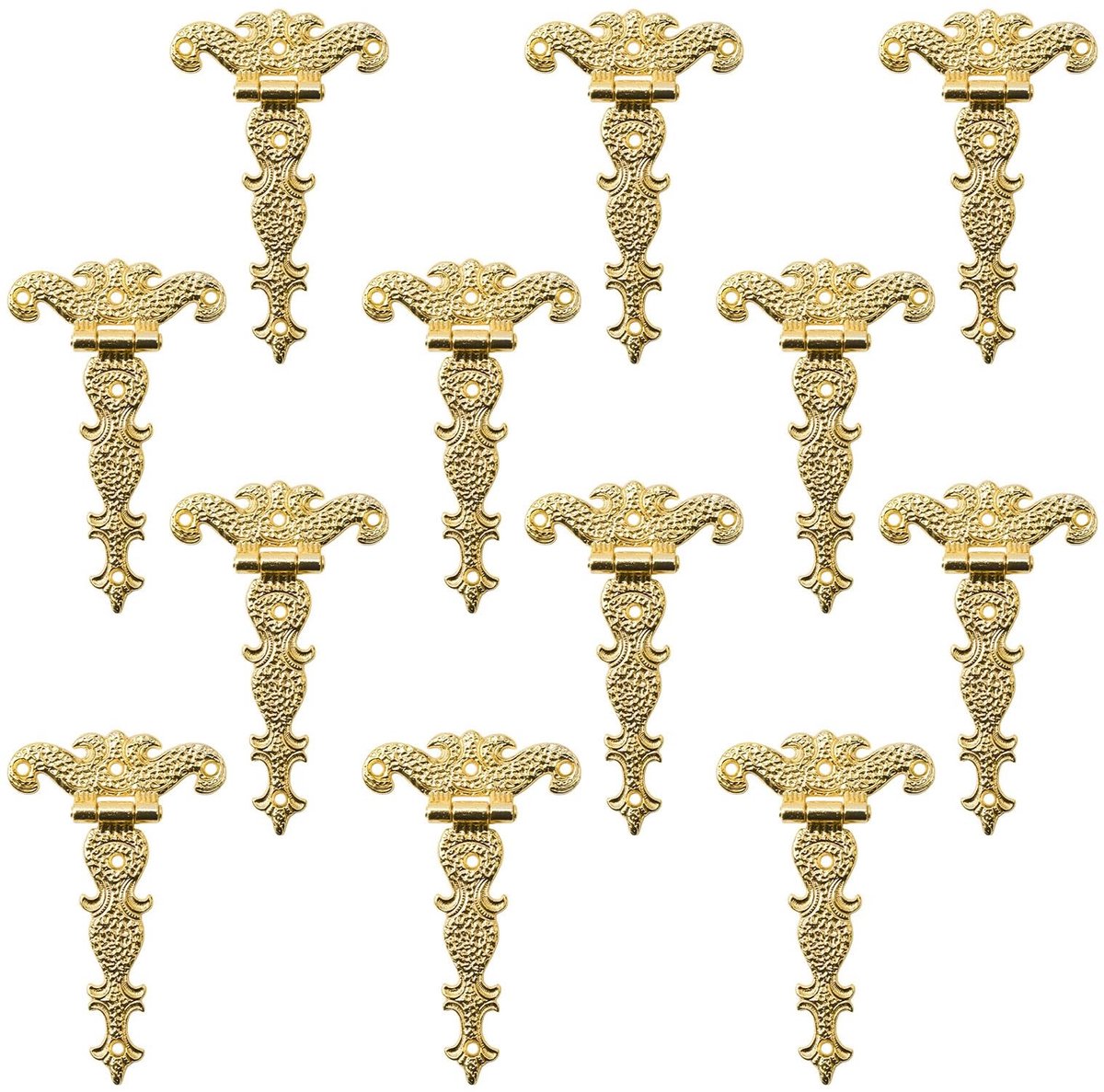 Allecto - Antieke Scharnieren - Retro Scharnieren - 12 Stuks - Goud