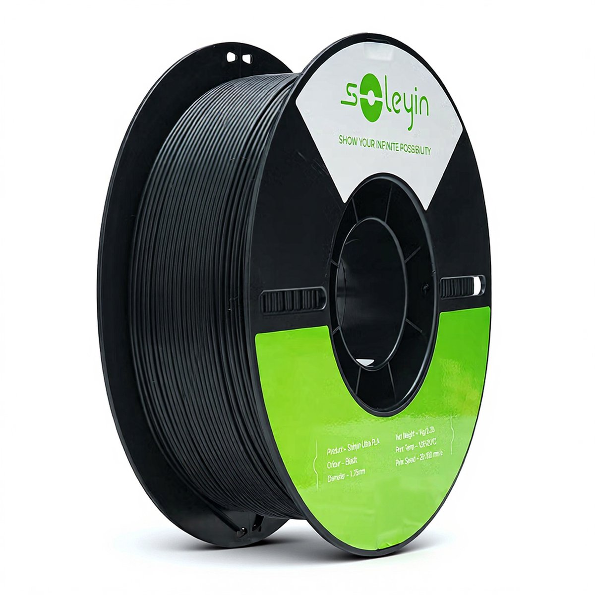 Creality Soleyin Ultra PLA Zwart 1KG – 1.75mm 3D Printer Filament – Hoge Precisie – Morgen in Huis – Snelle Levering