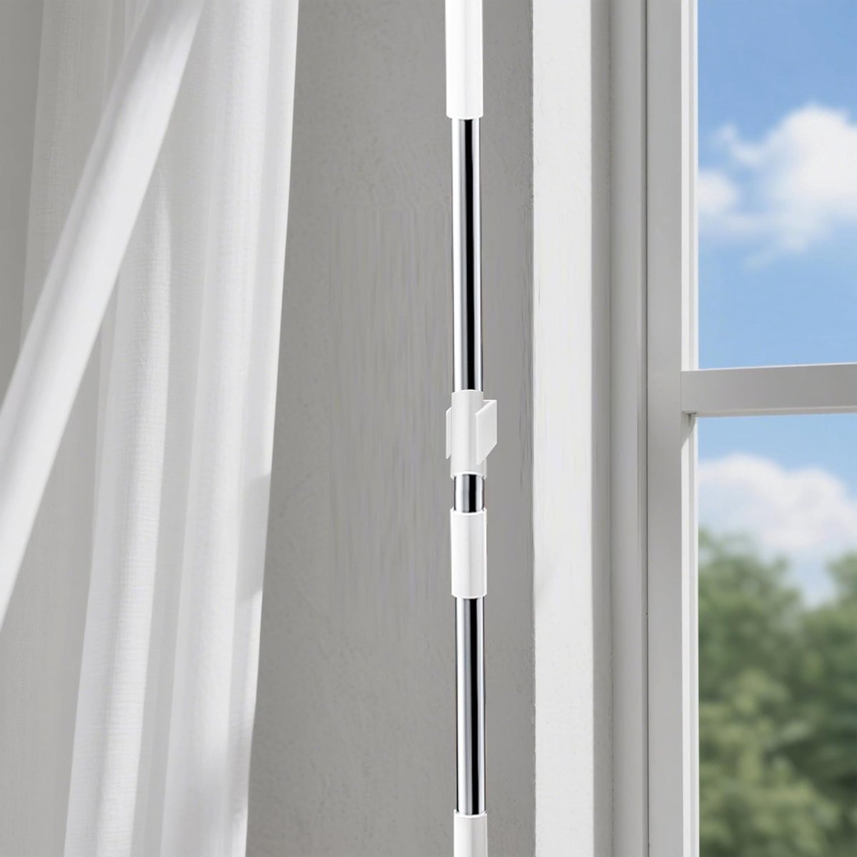 Set van 4 Sluitclips voor Rolpoort Crank Lock - Universele Wandmontage voor Bevestiging, Wit