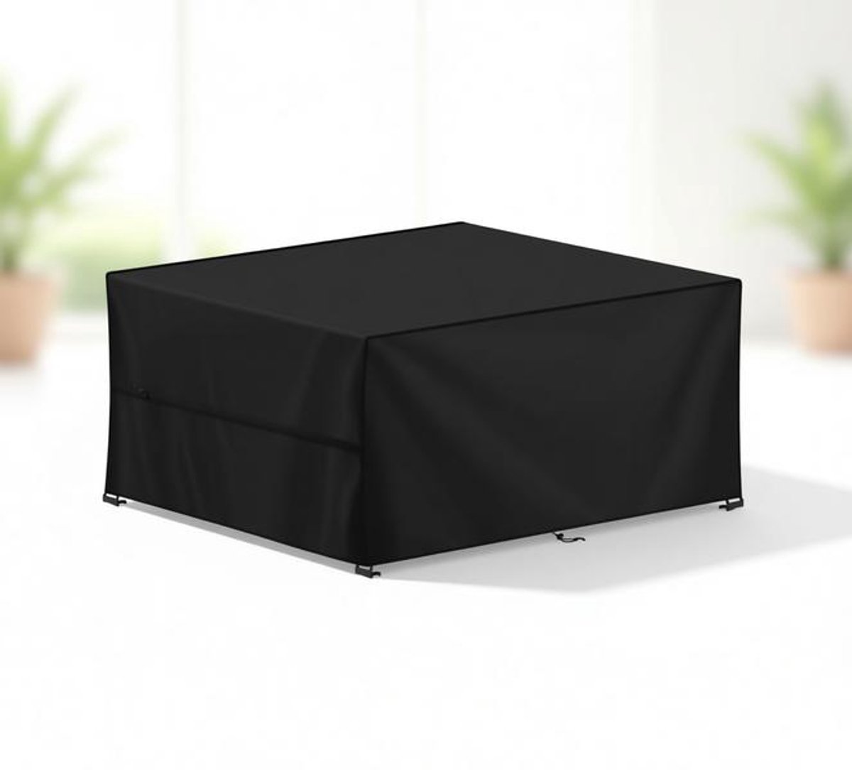 ElleMooi Tuinmeubelafdekking 420D Oxford Waterdicht Rechthoekig Winddicht Tafelhoes voor Buiten 150x100x75 cm Zwart