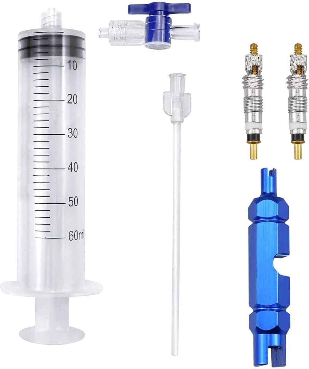 Dailygoods- Tubeless Spuit 60 ml - Ventielverwijderingsgereedschap - Afdichtmiddel Injector - Tubeless MTB-Fietsbanden - Eenvoudige Installatie - Effectieve Reparatie - Bandeninjector