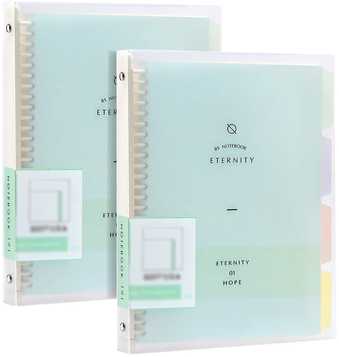 Dailygoods- Notitieboek A5 - Waterdicht - Antifouling - 2 Stuks - Dik Papier - Indexlabel met 4 Kleuren - Schrijfblok