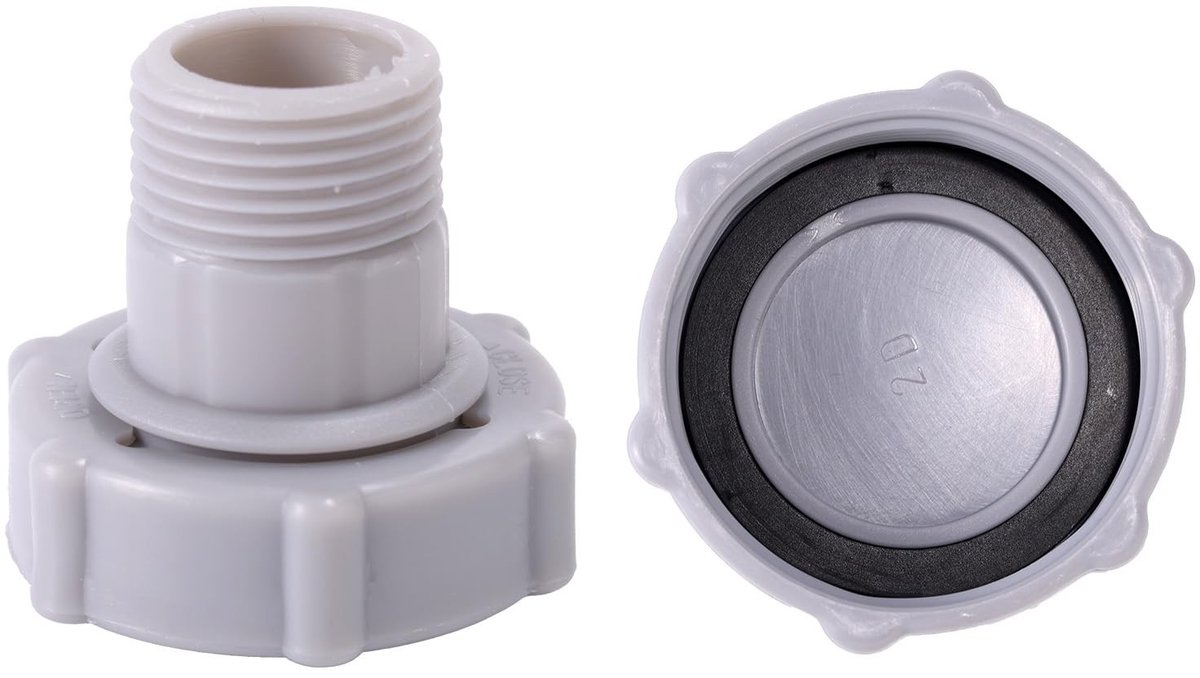Dailygoods- Afvoerklepdop - Vervangingsonderdelen - Zwembadslangaansluiting - Kunststof - 2 Stuks - Geschikt voor Coleman - Afvoerplug