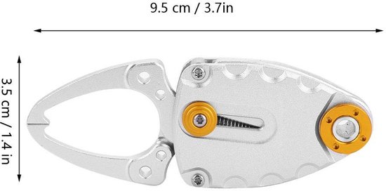 Dailygoods- Visserijtang Roestvrij Staal - Drijvende Tang - Opvouwbaar Gereedschap - Lichtgewicht Clip - Schokbestendig - Duurzaam van Dailygoods — afbeelding 2
