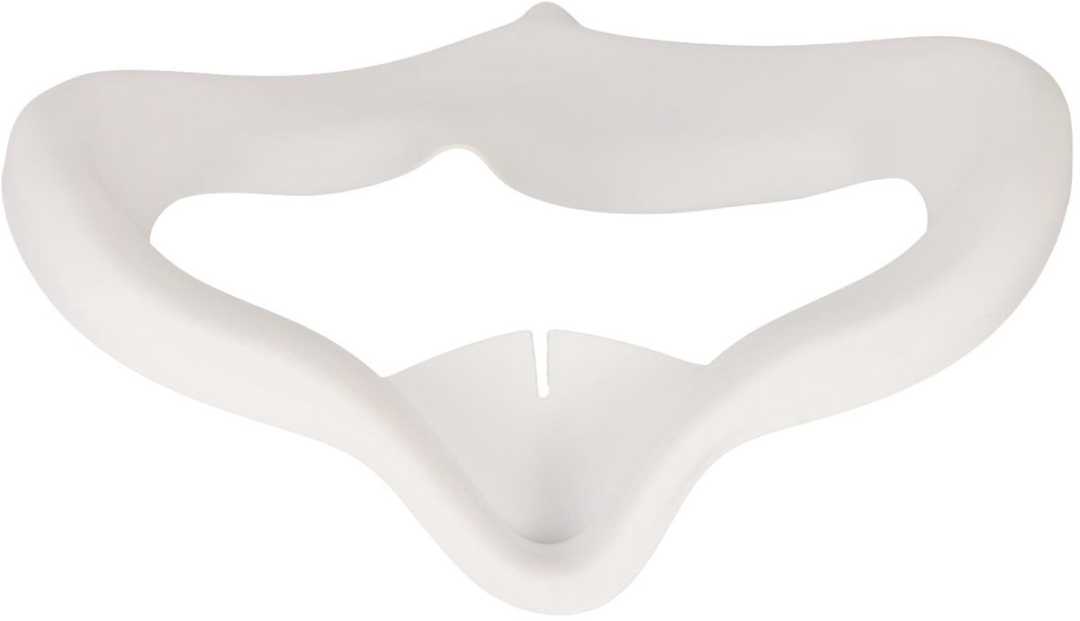 Dailygoods - VR-gezichtshoes voor 2 - Zweetbestendig - Siliconen Gezichtskussenmasker - Wasbaar - Oogkussentje voor VR - Geschikt voor 2 - Grijs-wit