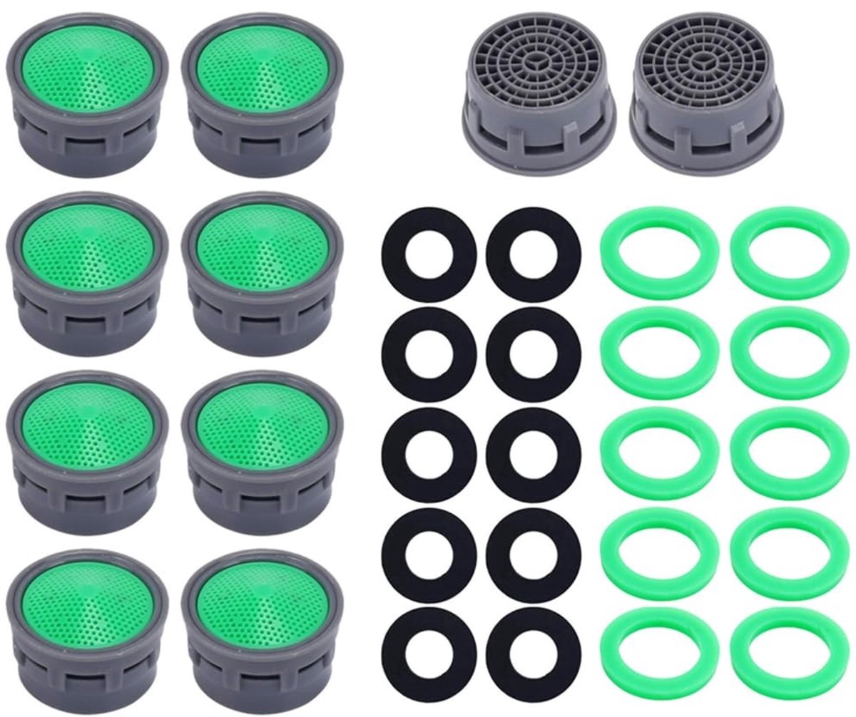 Dailygoods- Kraanbeluchters 10 stuks - Waterstroombegrenzer - ABS Plastic - 21 mm Buitendiameter - Corrosiebestendig - Herbruikbaar