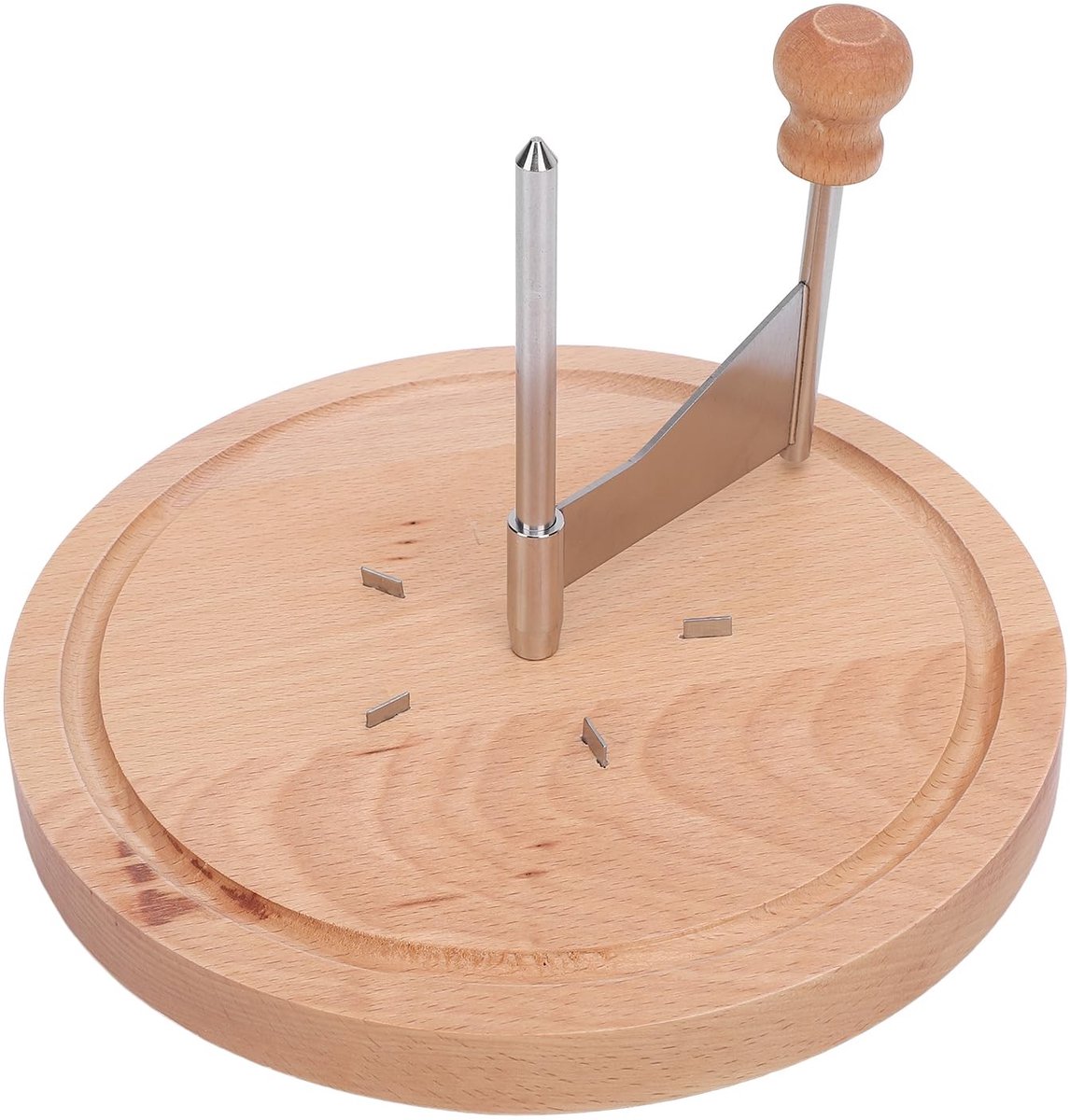 Dailygoods - Houten Kaas Kruller met Roestvrijstalen Snijder